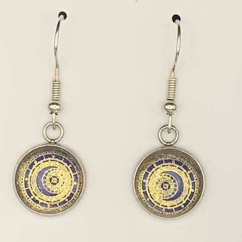 Gold Moon Design Earrings