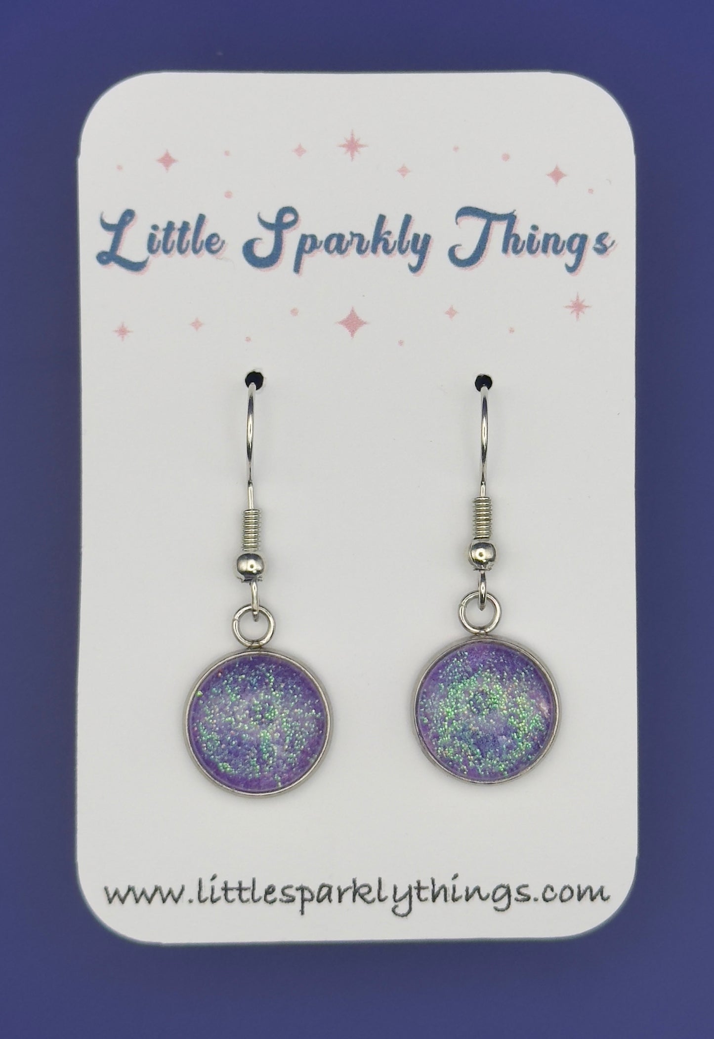 Purple Dream Fine Glitter Earrings
