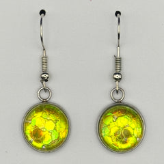 Golden Drop Chunky Glitter Earrings