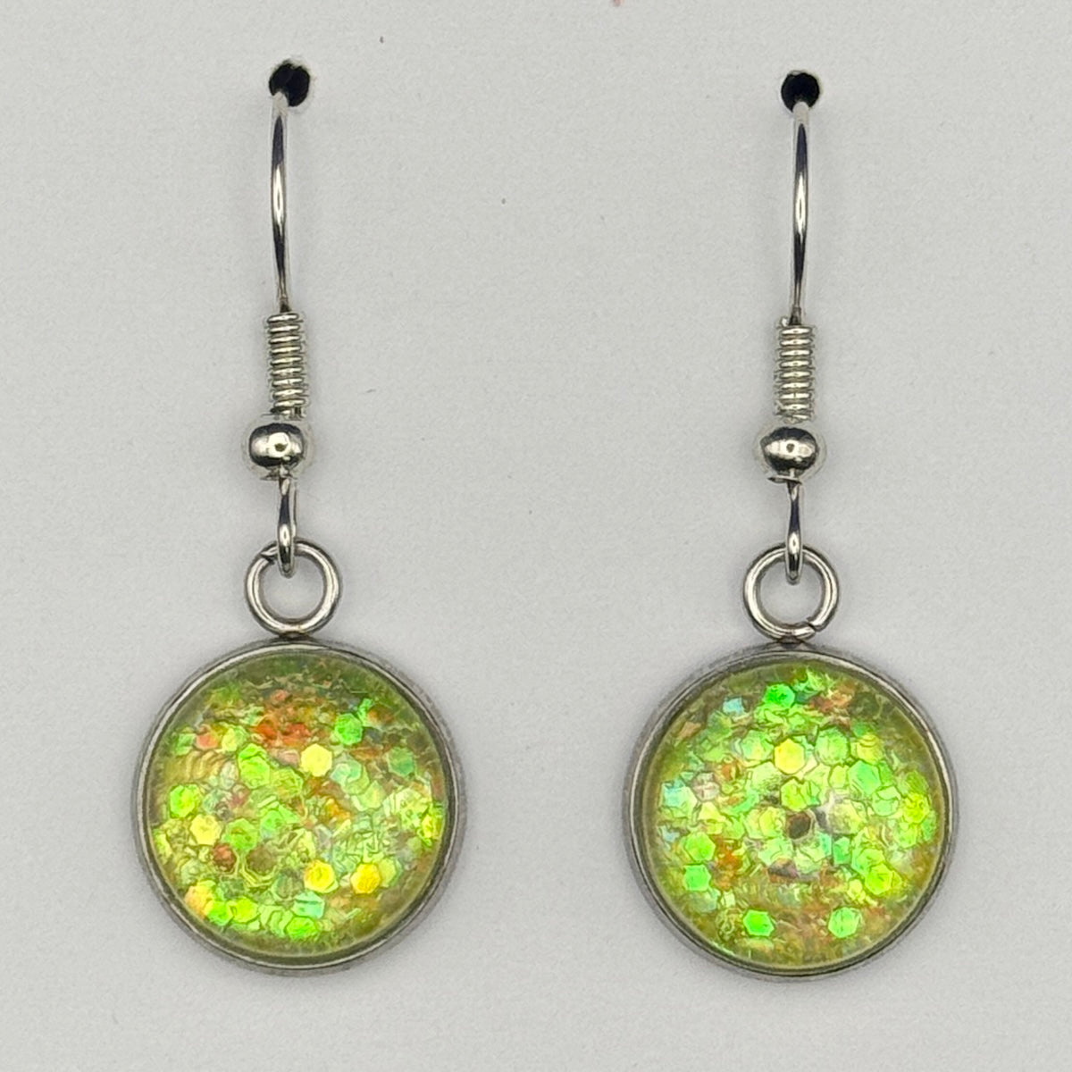 Golden Glow Fine Chunky Glitter Earrings