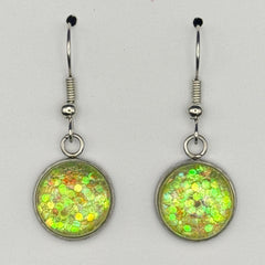 Golden Glow Fine Chunky Glitter Earrings